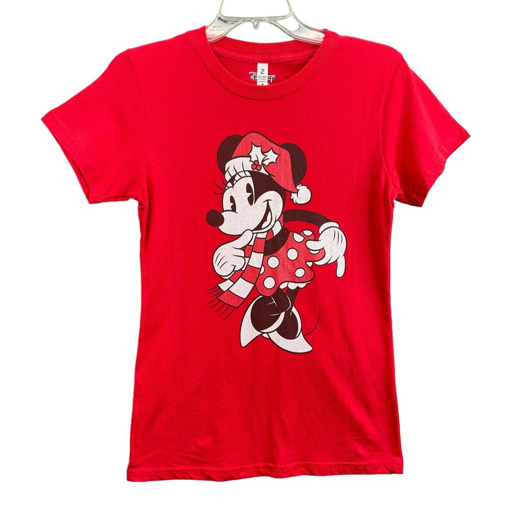 Zuni Sportswear T-Shirt Women Size Small Minnie Mouse Red